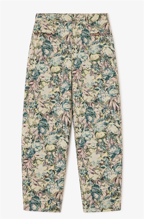 GANNI W0777 TAPESTRY JACQUARD PANTS JADEITE